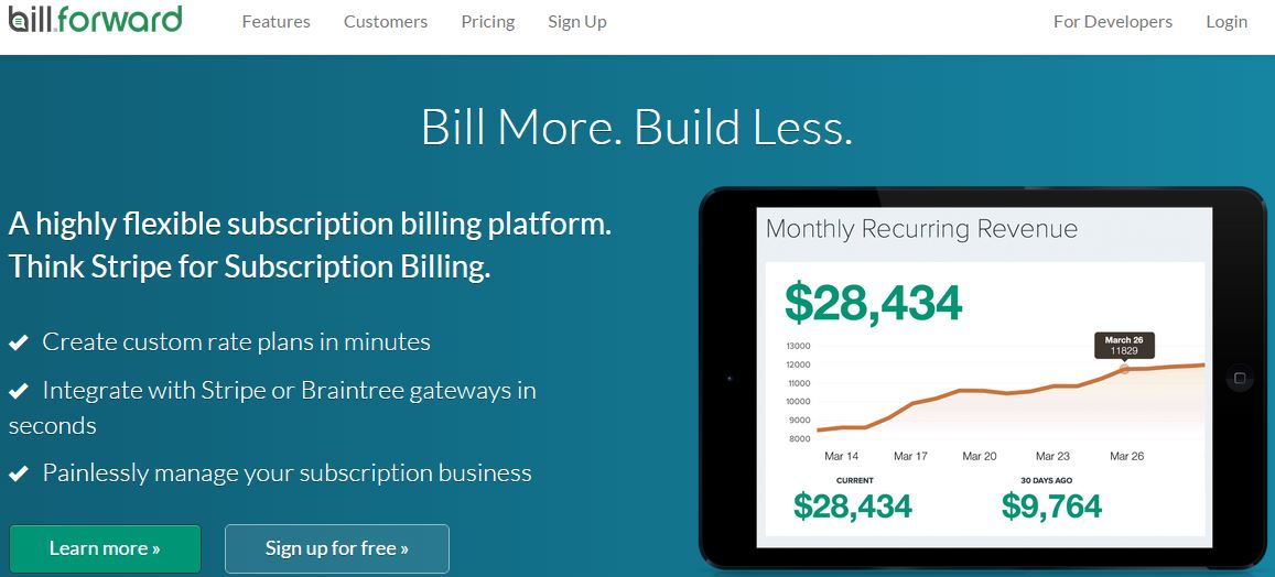 Bill Forward – A Customer Billing and Subscriptions Management Solution